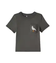 [Mini Rodini] Mini Rodini Seagull printed cotton jersey T-shirt Y 10/11 black