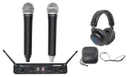 Samson Concert 288 Handheld 2-Ch Wireless Microphone System w/ 2 Mics+Headphones