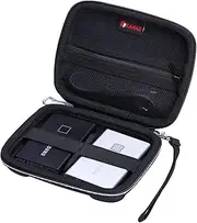 XANAD Black 2-in-1 Hard Case for Samsung T7 Shield/Samsung T7 / T7 Touch 250GB 500GB 1TB 2TB Portable SSD (Fits USB Cable)