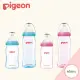 【Pigeon 貝親】矽膠護層寬口母乳實感玻璃奶瓶 160ml/240ml(粉色/藍色)(630元)