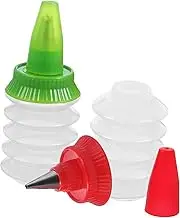 SECFOU Framed Vase Cookie Decorating Bottles 2pcs Reusable Squeeze Bottles for Fondant Icing Random Color