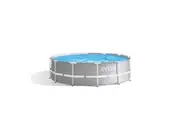 Intex 3.66mx99cm Prism Frame Premium Above Ground Swimming Pool Set Outdoor Grey