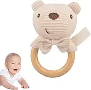 FmtwPhn Plush Rattles for Babies - Cute Animal Shaker Toy | Elephant Bear Rabbit Lion Shape Toddler Sensory Toys, Educational Grab Shaker for Boys Girls