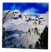 Mount Rushmore Ceramic Tile Trivet Coaster Travel Souvenir 4" x 4"