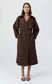 [St. Agni] Relaxed Paper-Taffeta Trench Coat
