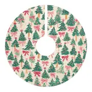Whimsical Pink Coquette Christmas Tree Skirt - Charming Round Holiday Skirt