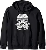 [STAR WARS] Stormtrooper Floral Pattern Helmet Zip Hoodie