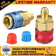 AC Quick Coupler Adapter Car Manifold Gauge High&Low Side SAE Male Flare Fitting