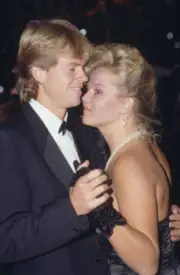 Swedish tennis player Stefan Edberg, dressed in formal black tie, - Old Photo