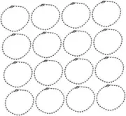 [TEHAUX] 100pcs Iron Bead Chains Hanging Tag Chain Iron Chains Ball Bead Chains