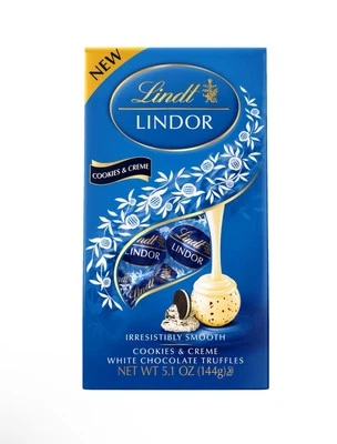 New Limited Edition Lindt Lindor Cookies & Cream White Chocolate Truffle 5.1oz
