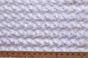 Premium Rose Jacquard Pure White Luxury Faux Bridal Fur Fabric By Yard A614.15