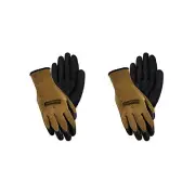 All Purpose Flexible Knit Latex Palm Sure Grip 2 Pair Large Glove by Magid, Grey