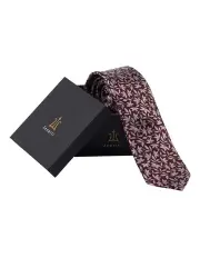[Ferrari Formalwear] Tie & Hank Set in Burgundy Floral