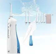FREEZYMAN Cordless Water Floss Cleaner Oral Irrigator with 6 Tips,3 Modes IPX7 Waterproof Professional Dental Teeth Cleaner,150ML Portable and Rechargeable Toothbrush and Water Flosser Combo Cordles