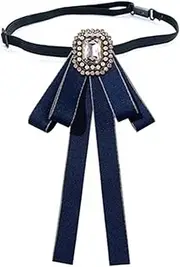 [SLEDEZ] Women Bow Tie Girls Shirt Bow Brooch Decorative Button Accessories (Color : Red, Size : Style 1)