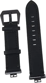 [BEBEMOKO] Leather Strap Smart Watch Band Adjustable Watchband Retro Watch Strap Bracelet Relojes Inteligentes Para Hombres Retro Strap Rustic Watch Strap Straps for Men Black