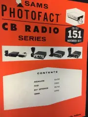 SAMS PHOTOFACT CB RADIO CB-151 MEDALLION PACE RAY JEFFERSON TENNA NOS