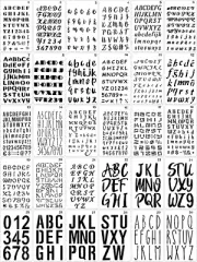 30 Pieces Letter Stencils for Painting 4 X 7 Inch Alphabet Reusable Plastic