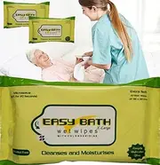 LUREME Easy Bath Wet Wipes Value Pack of 1 Extra Large Bed Bath Towels for Adults, Patient, Baby Wipes. Refreshing Moisturizing Sponge Bath. Microwaveable Easy Bath Wet Wipes (MOQ2) 10 Wipes/Pack