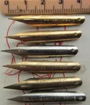 6 VINTAGE C BRANDAUER #183 REVIEW LARGE ASSORT DIP PEN NIBS+LETTERING+DRAW+MAGNA