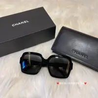 在飛比找蝦皮購物優惠-CHANEL 香奈兒 黑色愛心 太陽眼鏡 🕶️