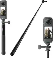 TELESIN° 150 cm / 59 inch selfie stick for GoPro Hero 13 12 11 10 9, DJI Osmo Action 5 Pro 4 3, Insta360 X4 X3 Ace Pro, aluminium extendable selfie rod tripod for vlog, travel, outdoor