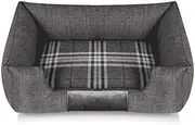 Pet Bed for Dogs and Cats, Pet Bed Sofa Water Resistant with Removable & Washable Cover/Gray/Three Dimensions