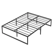 Advwin Bed Frame Queen Bed Base 41cm Height Metal Bed Frames Mattress Base Support Black