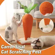Carrot Cat Scratching Post Vertical Climbing Frame Interactive Toy for Cats AU