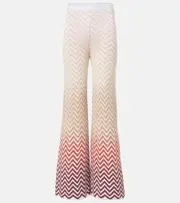 [Missoni] Missoni Zigzag cotton-blend flared pants AU 12 multicoloured
