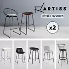 Artiss Bar Stools Kitchen Bar Stool Chairs Barstools Metal Black Leather Fabric