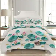 Dry Lotus Leaf Ink 3D Printing Duvet Quilt Doona Covers Pillow Case Bedding Sets