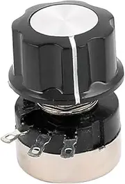 Aexit RV24YN20S (Control electrical) Round Shaft Carbon Linear Variable Potentiometer B204 ohm w (99ry379qf22) Rotary Knob