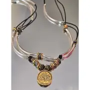 Lizzy James Trixy Gold “Tree of Life” Bohemian Necklace, 22" NWT