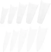 HAKIDZEL 2 Boxes Nail Set Matte Nail Tips Long Coffin Nail Tips Manicure Tools False Artificial Fake Clear Nails Tips French Manicure Nail Tips Nail Art Mold Transparent Plastic