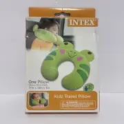 Children Inflatable Travel Neck Pillow Cute Frog Print 3+ Years INTEX