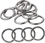 ARTIBETTER 10Pcs Metal Key Chain Rings Durable Split Rings for DIY Crafts for Keys and Pendants Flat Design for Secure Closure Keyring Accessories