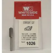 WHITESIDE 1026 STRAIGHT BIT 1/2CD 1CL 1/4SH 2-1/2OAL 2FL ROUTER BIT