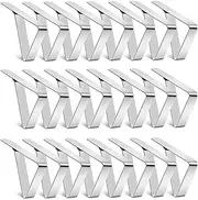 24 Pcs Picnic Table Clips Tablecloth Clips, Aufondof Stainless Steel Table Cloth Holders Cover Clamps Ideal for Home, Kitchen, Restaurant, Weeding, Picnic, Patio and Party
