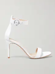 [Gianvito Rossi] Gianvito Rossi - Portofino 85 Leather Sandals - White - IT42 IT 42 White