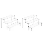 2X Acrylic Display Risers, Perfume Stand Organizer, Clear Acrylic Shelf7569