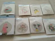 BULK LOT Cross Stitch, Punch Needle + Embroidery Kits - Various Designs