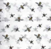 BUMBLE BEES on White Tissue Paper # 303 -- 10 Large 20" x 26" Sheets