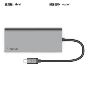 轉接頭Belkin貝爾金typec拓展塢擴展電腦轉換器hdmi口適用Macbook Pro筆記本iPad配件air雷電3