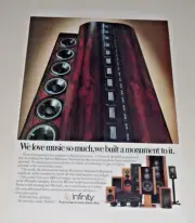Infinity Kappa Reference Audiophile Poster 1990 19" x 13" Kappa 8, 7,5, EMIT