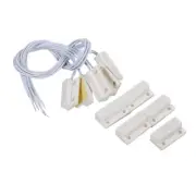 Boquite 5Pcs Magnetic Reed Switch, Recessed Wired Door Window Sensor Magnetic Sw