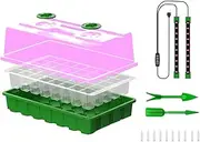 Ronyme Seed Starter Tray,with Grow Light,Indoor Plants Germination Kit Seed Starter Kit, Red Blue Light