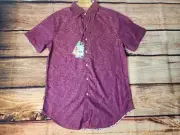 robert graham shirt Xsmall Craftsman Style red with embroidered