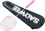 STARTIST Carbon Fiber Badminton Racket Shuttlecock Racket Portable Replacement Badminton Equipment with Carrying Bag for Garden Beach